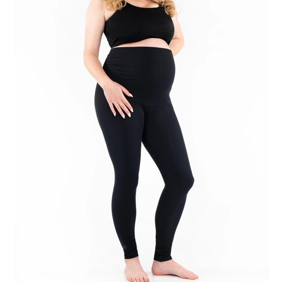 🎄2/15🎄🤰Sweetlegs Maternity leggings in black🤰 - Picture 1 of 13